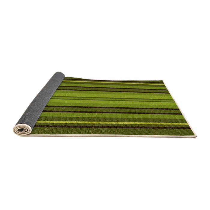Thickness of Patterned Pistachio Green Rug, pat1127org