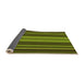 Thickness of Patterned Pistachio Green Rug, pat1127org