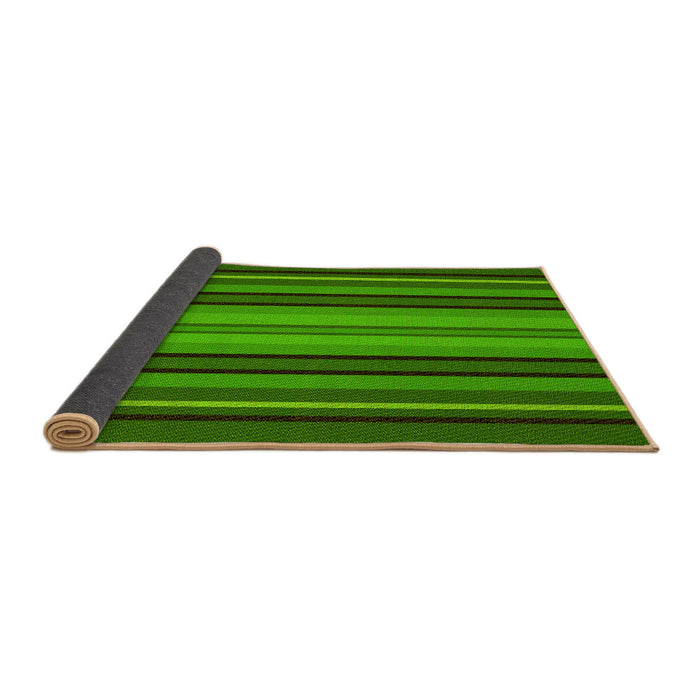 Thickness of Patterned Deep Emerald Green Rug, pat1127yw