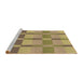 Sideview of Machine Washable Transitional Brown Rug, wshpat1129brn