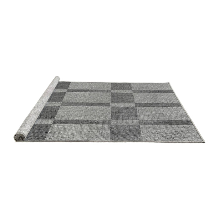 Sideview of Machine Washable Transitional Cloud Gray Rug, wshpat1129gry