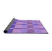 Thickness of Patterned Violet Purple Rug, pat1129pur