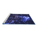 Sideview of Machine Washable Transitional Night Blue Rug, wshpat113blu