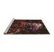 Sideview of Machine Washable Transitional Chocolate Brown Rug, wshpat113brn