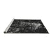 Sideview of Machine Washable Transitional Midnight Gray Rug, wshpat113gry