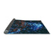 Thickness of Patterned Blue Ivy Blue Rug, pat113lblu