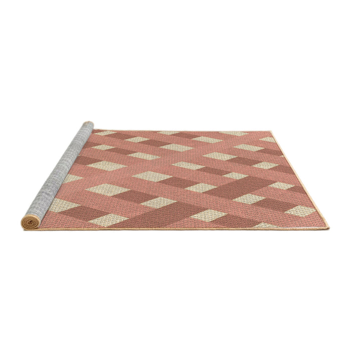 Sideview of Machine Washable Transitional Orange Rug, wshpat1130brn