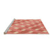 Sideview of Machine Washable Transitional Light Salmon Rose Pink Rug, wshpat1130org