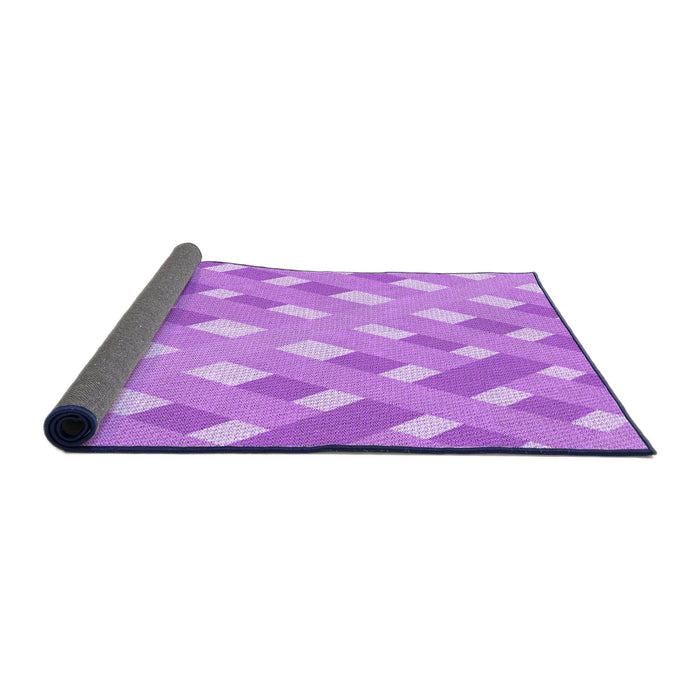 Thickness of Patterned Violet Purple Rug, pat1130pur