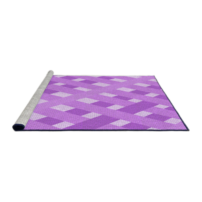 Sideview of Machine Washable Transitional Violet Purple Rug, wshpat1130pur