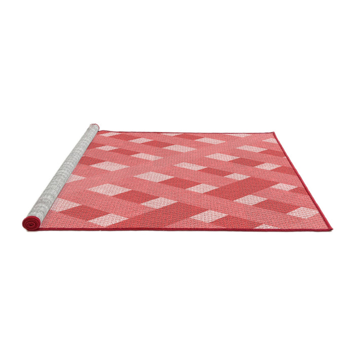 Sideview of Machine Washable Transitional Light Coral Pink Rug, wshpat1130rd