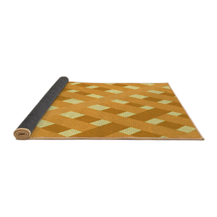 Thickness of Patterned Neon Orange Rug, pat1130yw