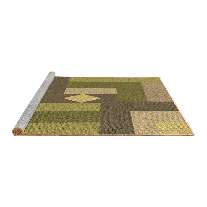 Sideview of Machine Washable Transitional Oak Brown Rug, wshpat1131brn