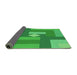 Thickness of Patterned Neon Green Rug, pat1131grn