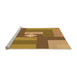 Sideview of Machine Washable Transitional Yellow Rug, wshpat1131org