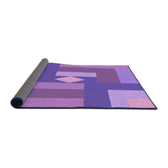 Thickness of Patterned Purple Rug, pat1131pur