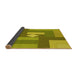 Thickness of Patterned Dark Yellow Green Rug, pat1131yw