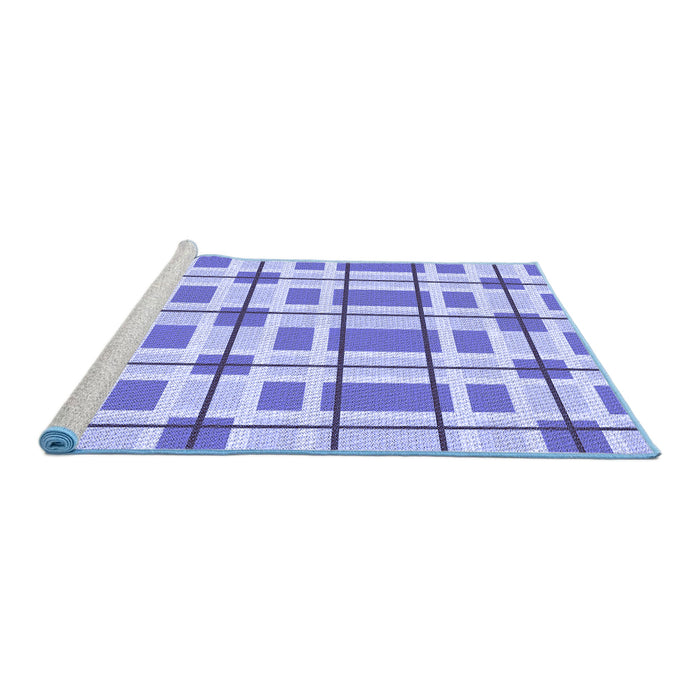 Sideview of Machine Washable Transitional Periwinkle Purple Rug, wshpat1132blu