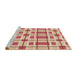 Sideview of Machine Washable Transitional Red Rug, wshpat1132brn