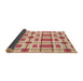 Thickness of Patterned Red Rug, pat1132brn