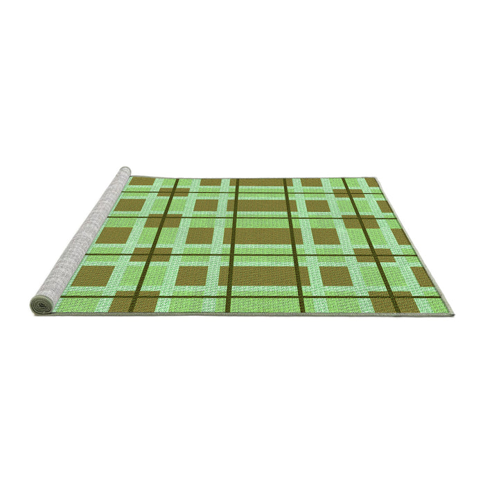 Sideview of Machine Washable Transitional Pastel Green Rug, wshpat1132grn