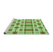 Sideview of Machine Washable Transitional Pastel Green Rug, wshpat1132grn