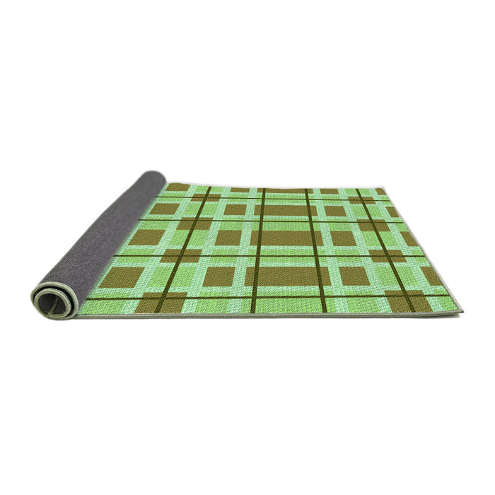 Thickness of Patterned Pastel Green Rug, pat1132grn