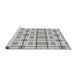 Sideview of Machine Washable Transitional Gunmetal Gray Rug, wshpat1132gry