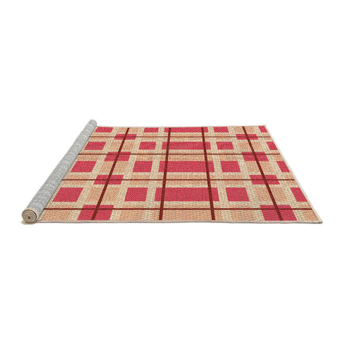 Sideview of Machine Washable Transitional Pastel Orange Rug, wshpat1132org