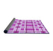 Thickness of Patterned Blossom Pink Rug, pat1132pur