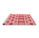 Sideview of Machine Washable Transitional Pink Rug, wshpat1132rd