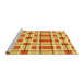 Sideview of Machine Washable Transitional Orange Red Orange Rug, wshpat1132yw