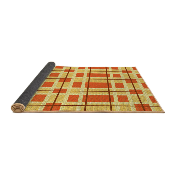 Thickness of Patterned Orange Red Orange Rug, pat1132yw