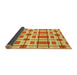 Thickness of Patterned Orange Red Orange Rug, pat1132yw