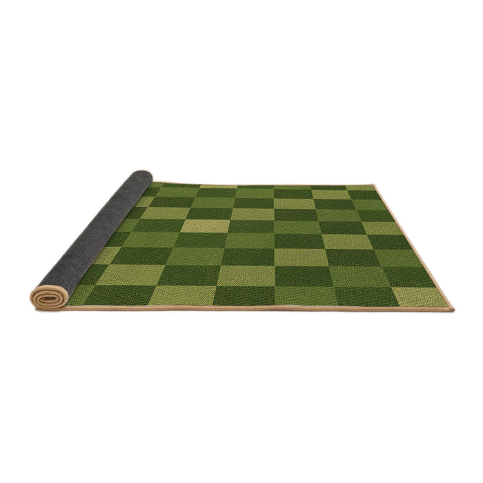 Thickness of Patterned Green Rug, pat1133brn
