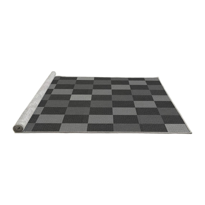 Sideview of Machine Washable Transitional Platinum Gray Rug, wshpat1133gry