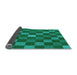 Thickness of Patterned Forest Green Rug, pat1133lblu