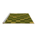 Sideview of Machine Washable Transitional Army Green Rug, wshpat1133org