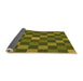 Thickness of Patterned Army Green Rug, pat1133org