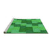 Sideview of Machine Washable Transitional Green Rug, wshpat1134grn