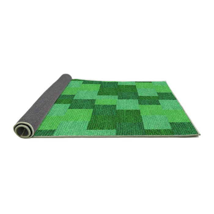 Thickness of Patterned Green Rug, pat1134grn