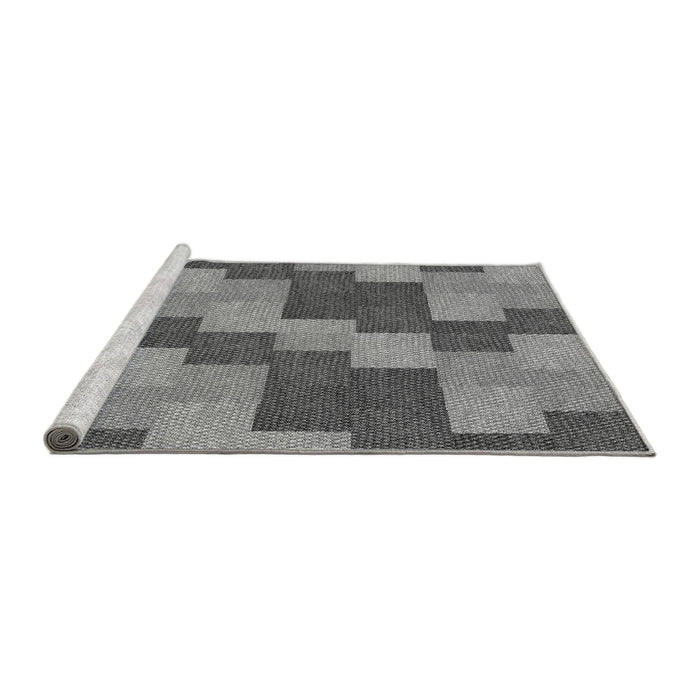 Sideview of Machine Washable Transitional Dark Gray Rug, wshpat1134gry