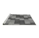 Sideview of Machine Washable Transitional Dark Gray Rug, wshpat1134gry