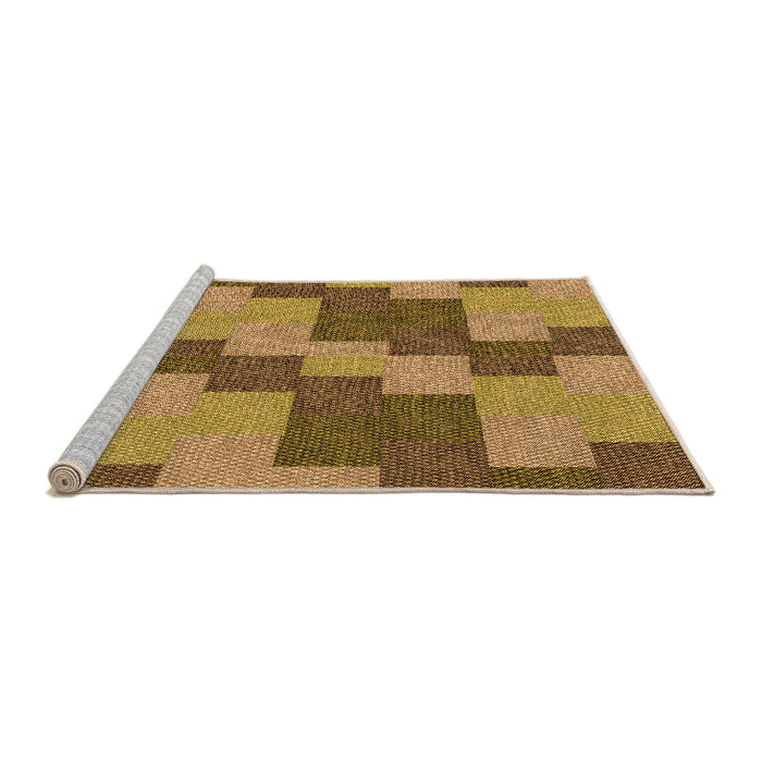 Sideview of Machine Washable Transitional Saddle Brown Rug, wshpat1134org