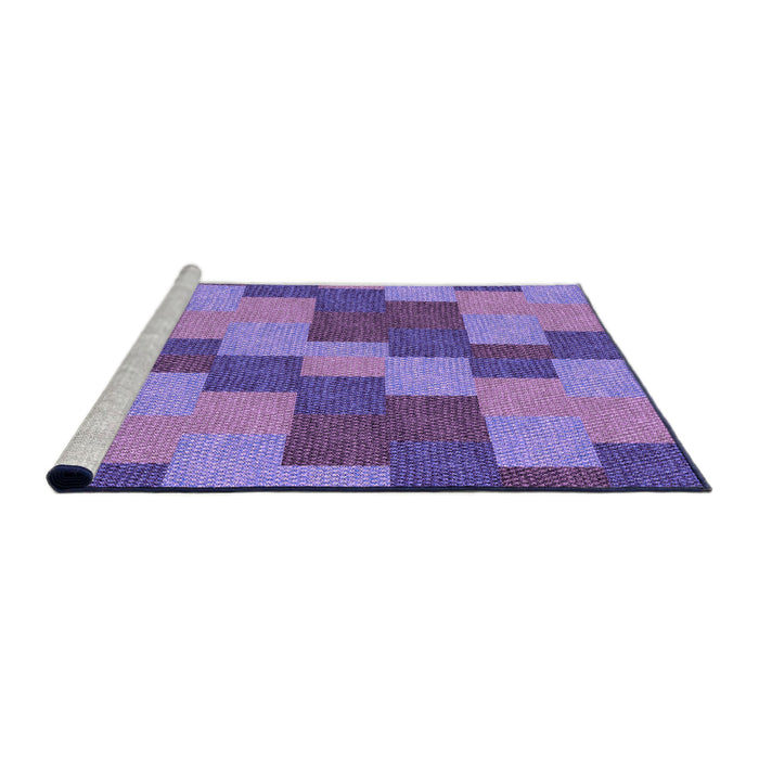Sideview of Machine Washable Transitional Amethyst Purple Rug, wshpat1134pur