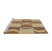 Sideview of Machine Washable Transitional Sienna Brown Rug, wshpat1135brn