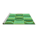 Sideview of Machine Washable Transitional Green Rug, wshpat1135grn