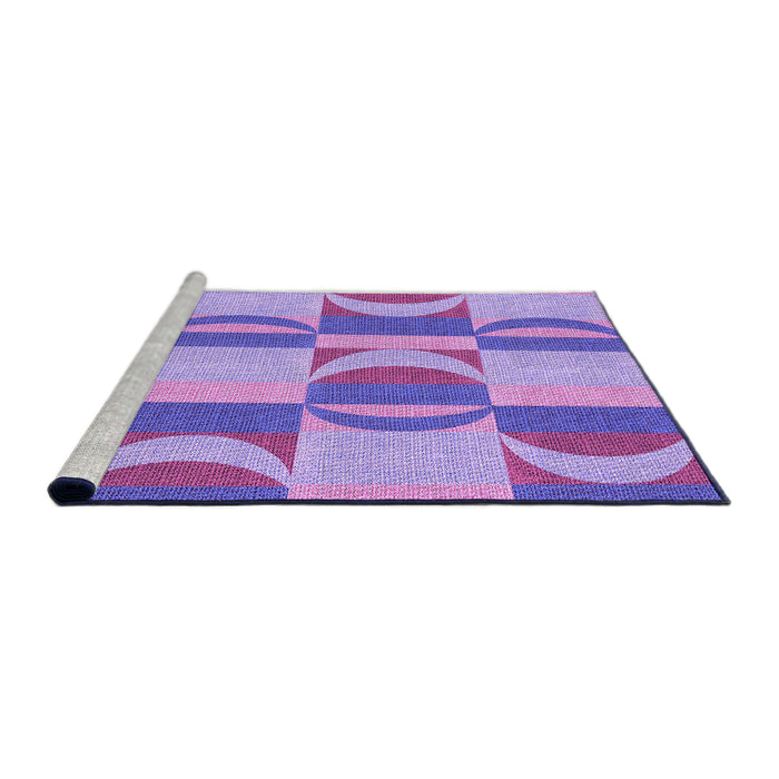 Sideview of Machine Washable Transitional Bright Lilac Purple Rug, wshpat1135pur
