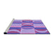 Sideview of Machine Washable Transitional Bright Lilac Purple Rug, wshpat1135pur