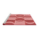 Sideview of Machine Washable Transitional Light Coral Pink Rug, wshpat1135rd